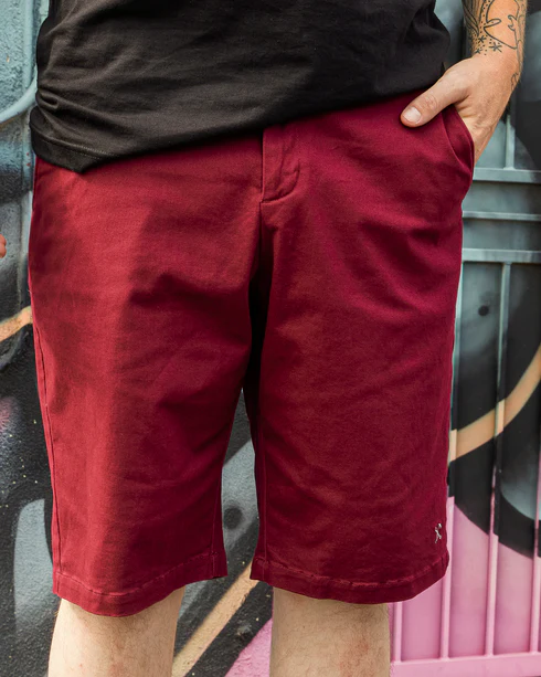 DIXXON MENS CHINO SHORTS - MAROON