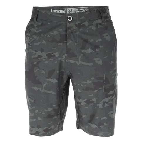 DIXXON MENS HYBRID SHORTS - BLACK CAMO