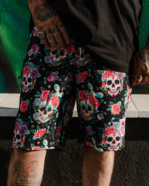 DIXXON MENS CALAVERA BOARDSHORT - SUGAR SKULL