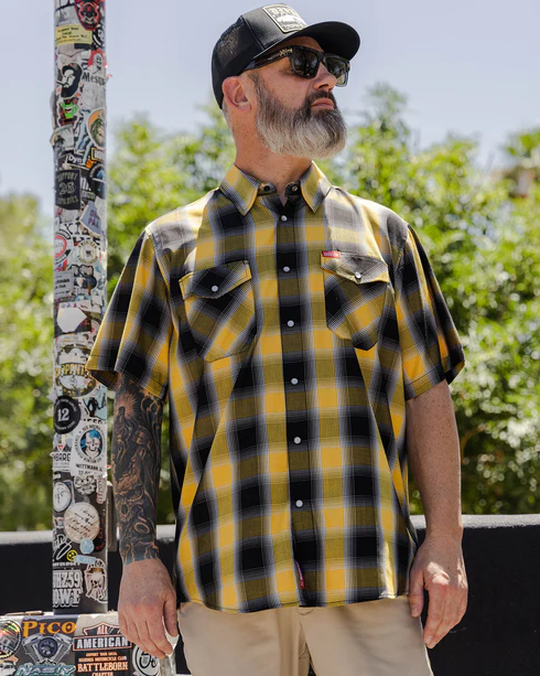 DIXXON MENS SENTINEL S/S BAMBOO SHIRT - ASSORTED
