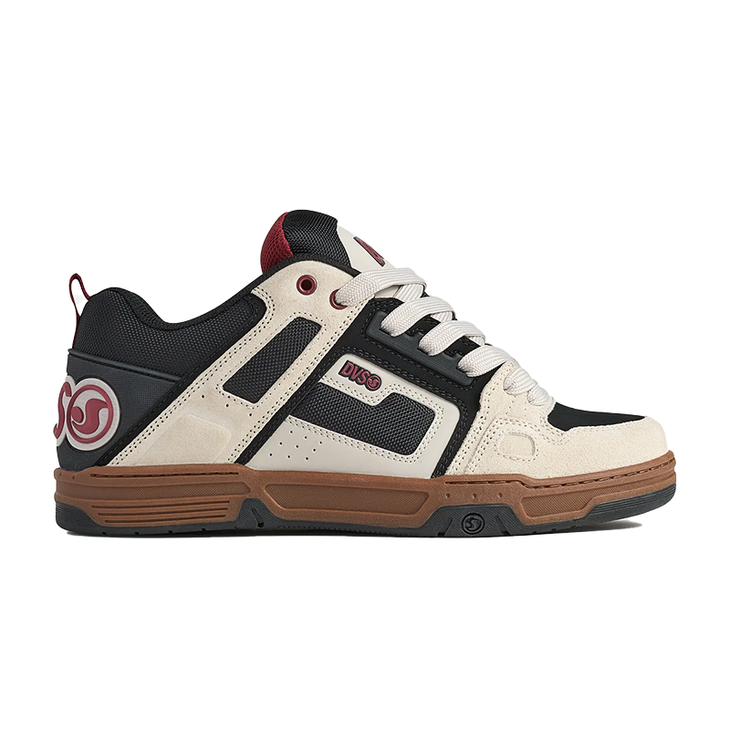DVS COMANCHE - SILVER GREY BLACK RUBY WINE SUEDE