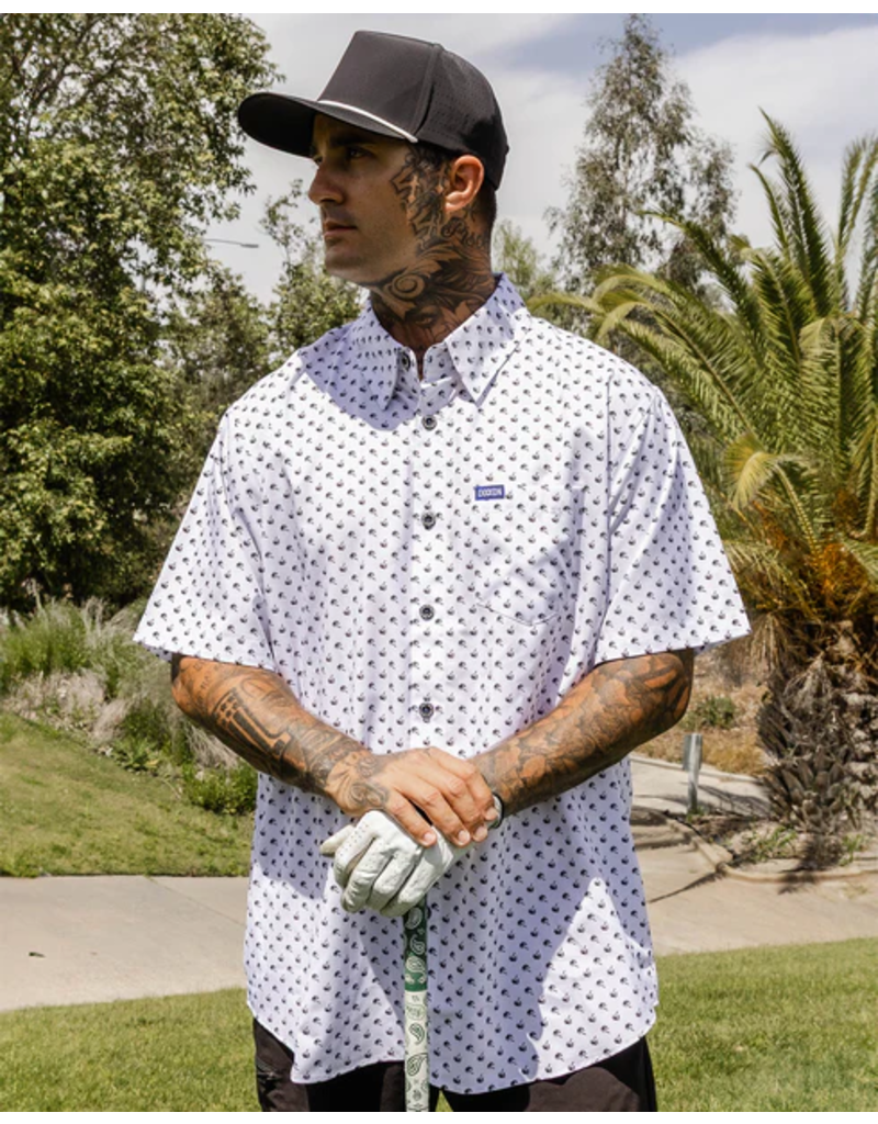 DIXXON MENS ROYAL PALMS PARTY SHIRT (ASSORTED)