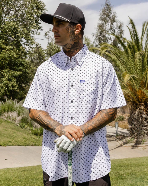 DIXXON MENS ROYAL PALMS PARTY SHIRT - ASSORTED