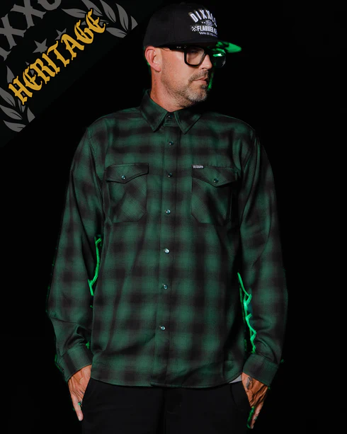 DIXXON MENS ABSINTHE HERITAGE FLANNEL - ASSORTED