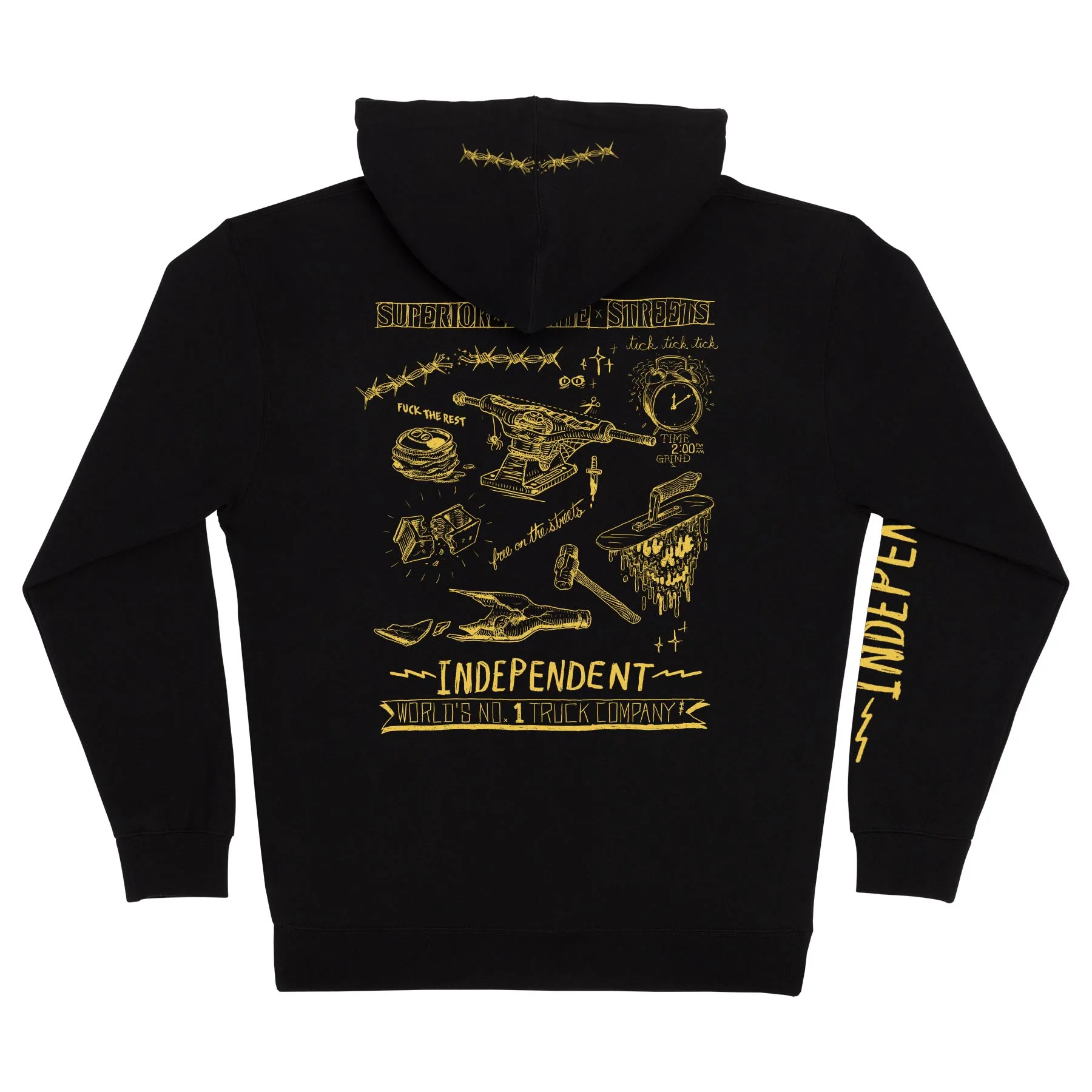 INDEPENDENT INDY BRATRUD NOTEBOOK ZIP HOODIE - BLACK
