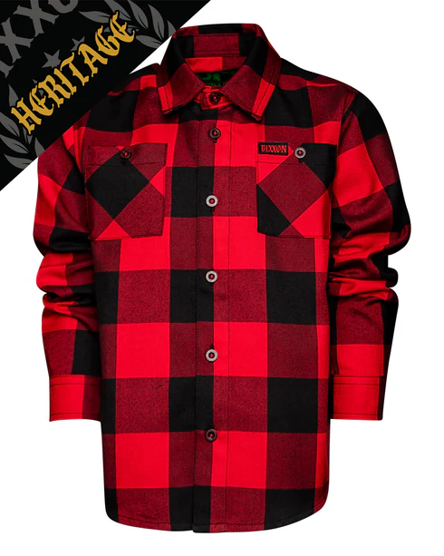 DIXXON YOUTH RED RUM HERITAGE FLANNEL - ASSORTED