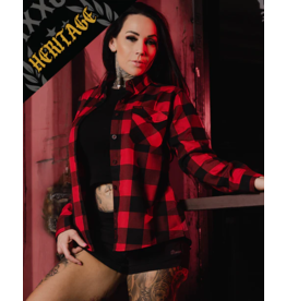 DIXXON WOMENS RED RUM HERITAGE FLANNEL - ASSORTED
