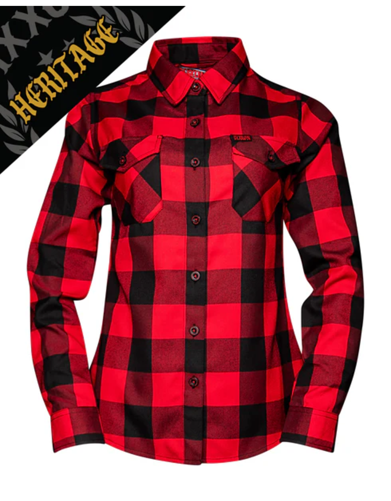 DIXXON WOMENS RED RUM HERITAGE FLANNEL (ASSORTED)