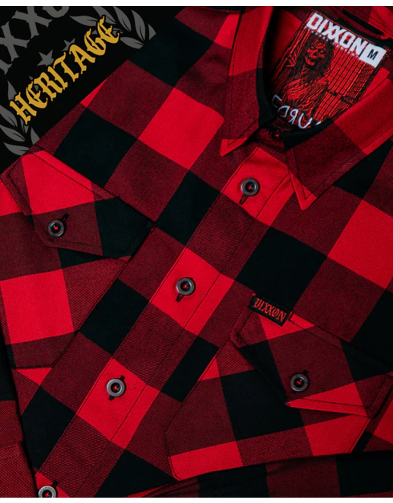 DIXXON MENS RED RUM HERITAGE FLANNEL (ASSORTED)