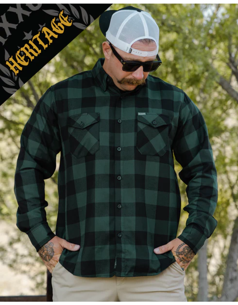 DIXXON MENS EVERGREEN HERTIAGE FLANNEL (ASSORTED)