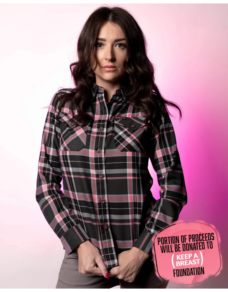 DIXXON WOMENS I HEART BOOBIES 2025 FLANNEL (ASSORTED)