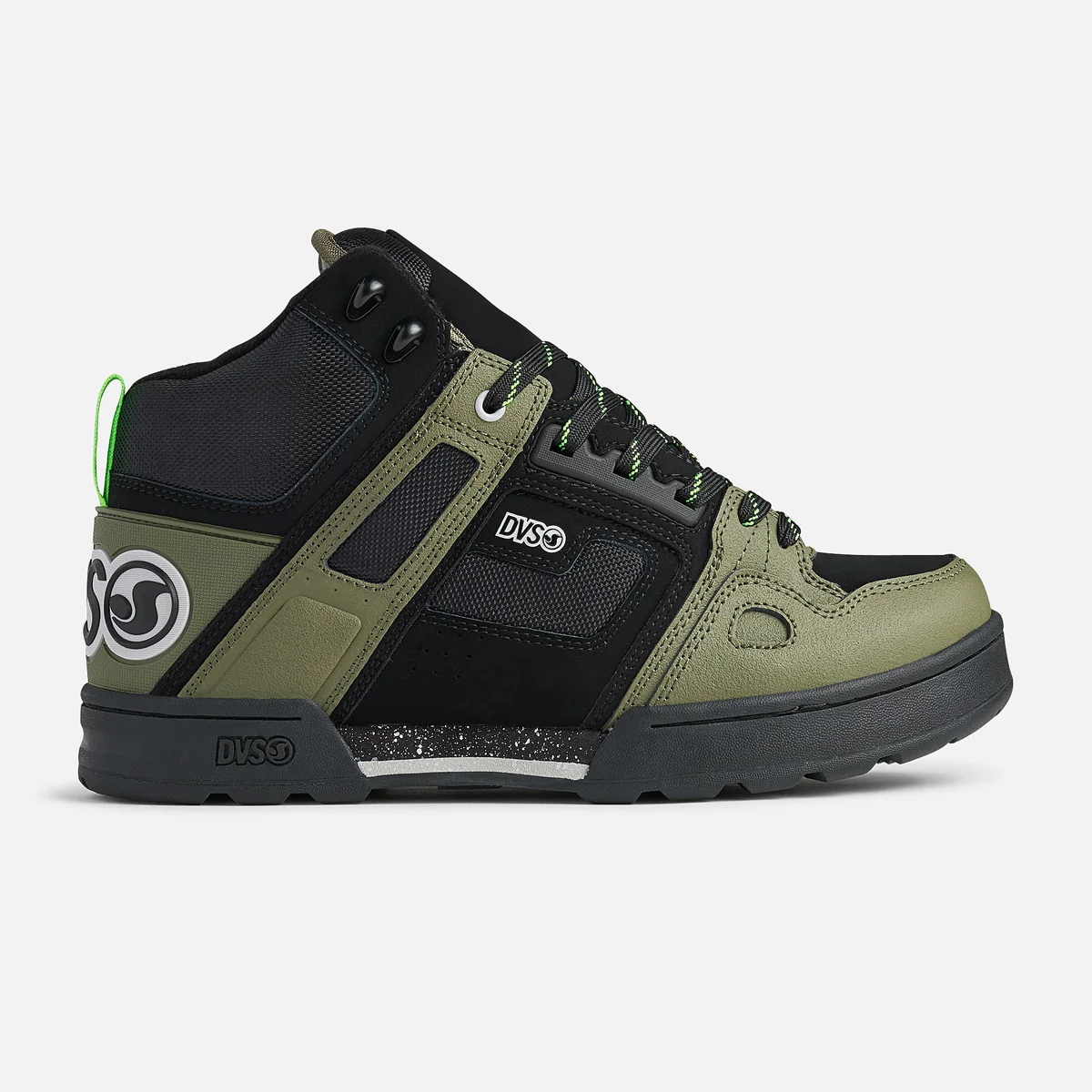 DVS COMANCHE BOOT - OLIVE BLACK LIME LEATHER