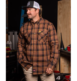 DIXXON MENS YARNELL FR FLANNEL - BROWN