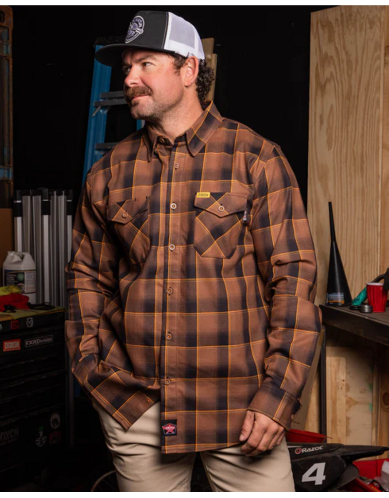 DIXXON MENS YARNELL FR FLANNEL (BROWN)