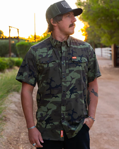DIXXON MENS OUTDOORSMAN S/S SHIRT - CAMO