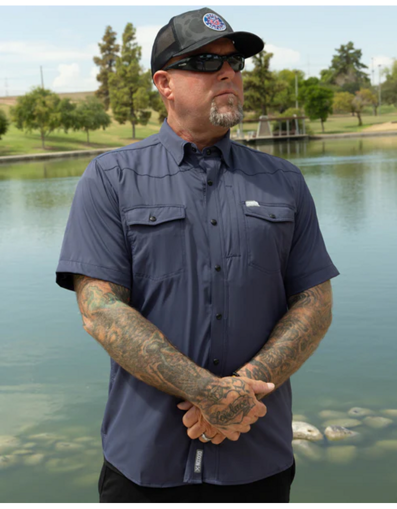 DIXXON MENS OUTDOORSMAN S/S SHIRT (NAVY)