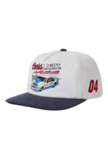 BRIXTON COORS LIGHT BLOWER MP SNAPBACK HAT (WHITE/NAVY)