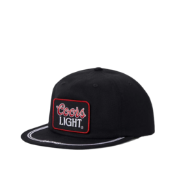 BRIXTON COORS LIGHT GEAR HP SNAPBACK HAT - BLACK