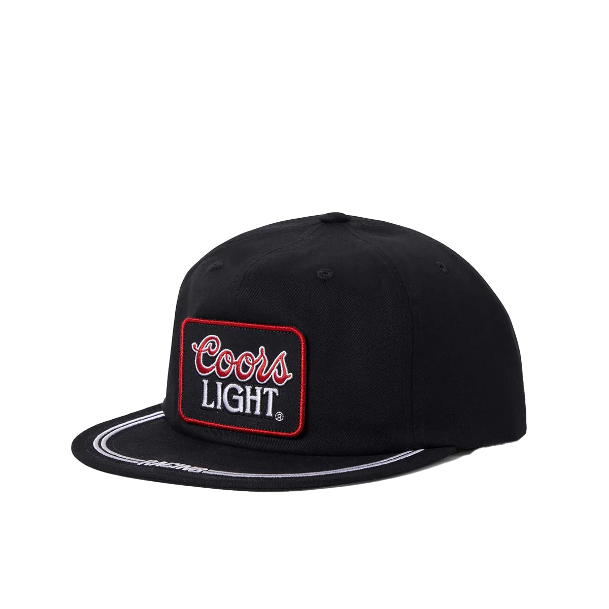 BRIXTON COORS LIGHT GEAR HP SNAPBACK HAT - BLACK