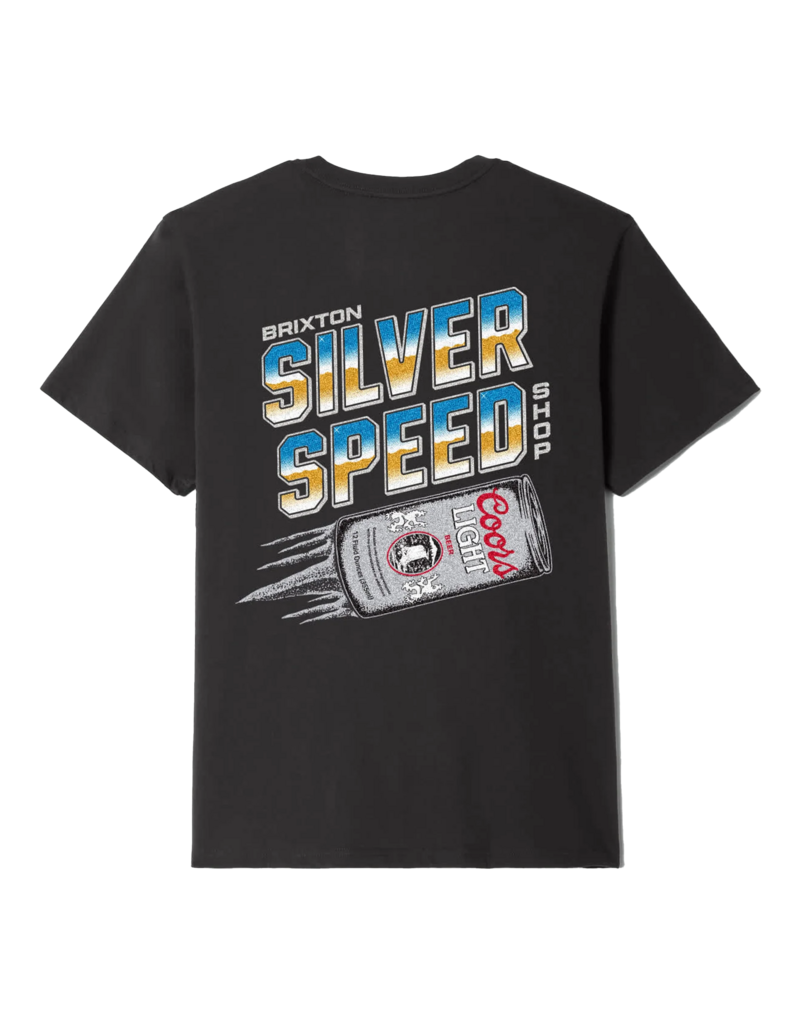 BRIXTON COORS LIGHT SILVER SPEED S/S STANDARD TEE (BLACK)