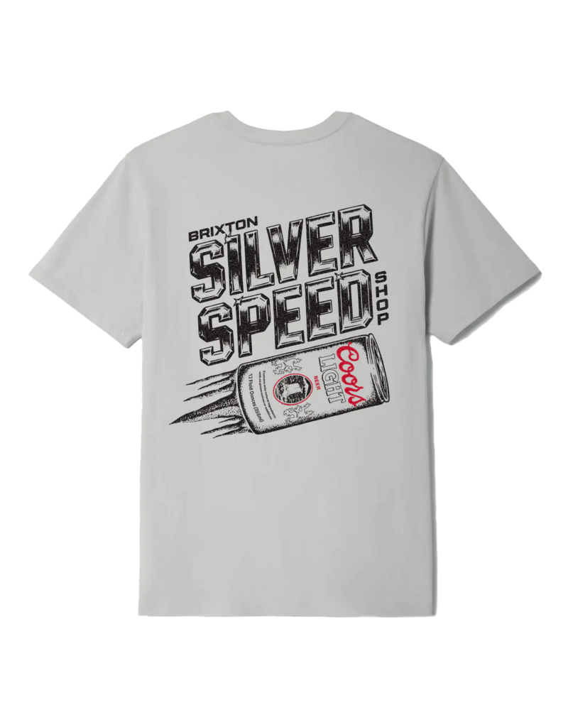 BRIXTON COORS LIGHT SILVER SPEED S/S STANDARD TEE (SILVER)