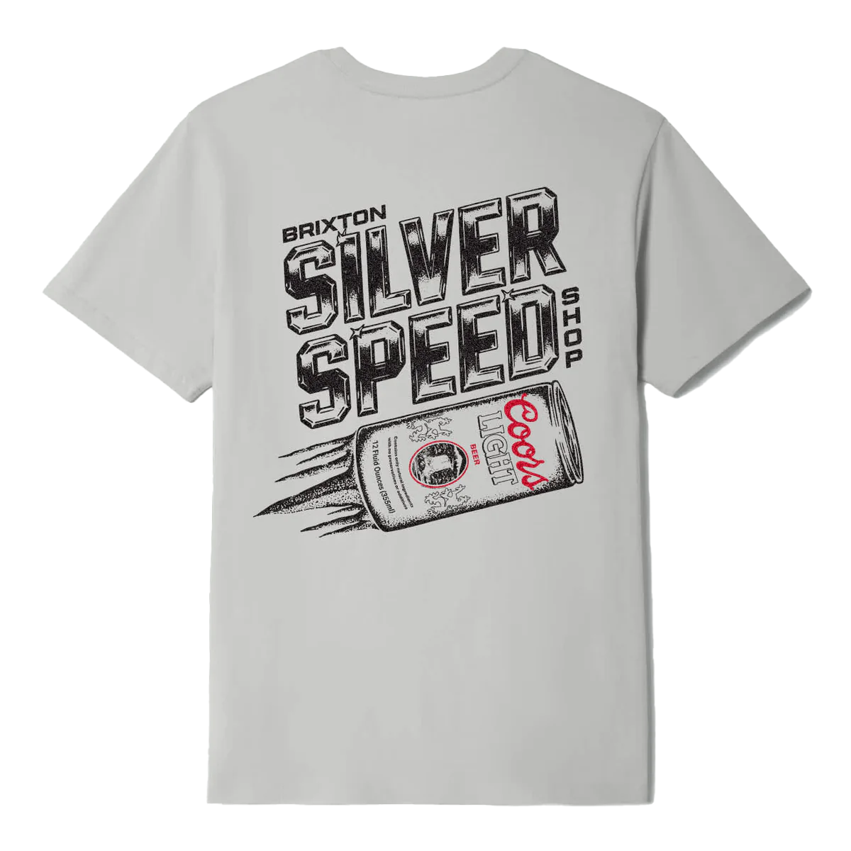BRIXTON COORS LIGHT SILVER SPEED S/S STANDARD TEE - SILVER