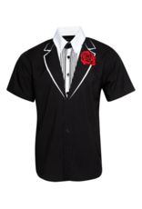 DIXXON MENS TUXEDO PARTY SHIRT (ASSORTED)