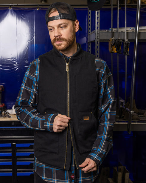 DIXXON MENS OUTLAW WORK VEST - BLACK