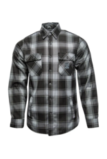 DIXXON MENS NIGHT SHIFT SHERPA FLANNEL JACKET (GREY/BLACK)