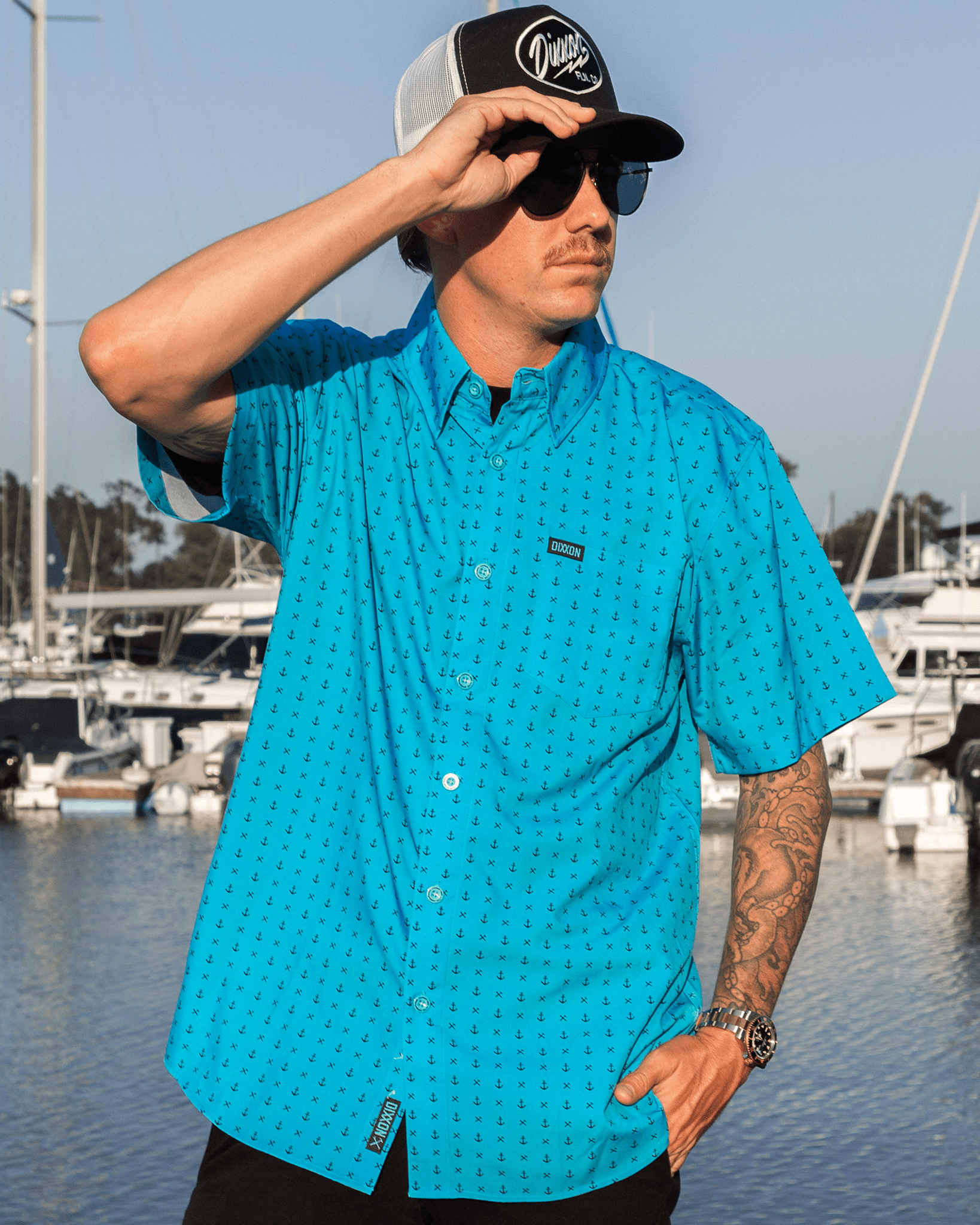 DIXXON MENS SALTY DOG PARTY SHIRT - TIFFANY