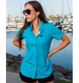DIXXON WOMENS SALTY DOG PARTY SHIRT - TIFFANY
