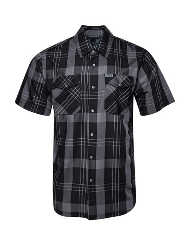 DIXXON MENS THE DIRT NAP S/S BAMBOO SHIRT (GREY/BLACK/WHITE)