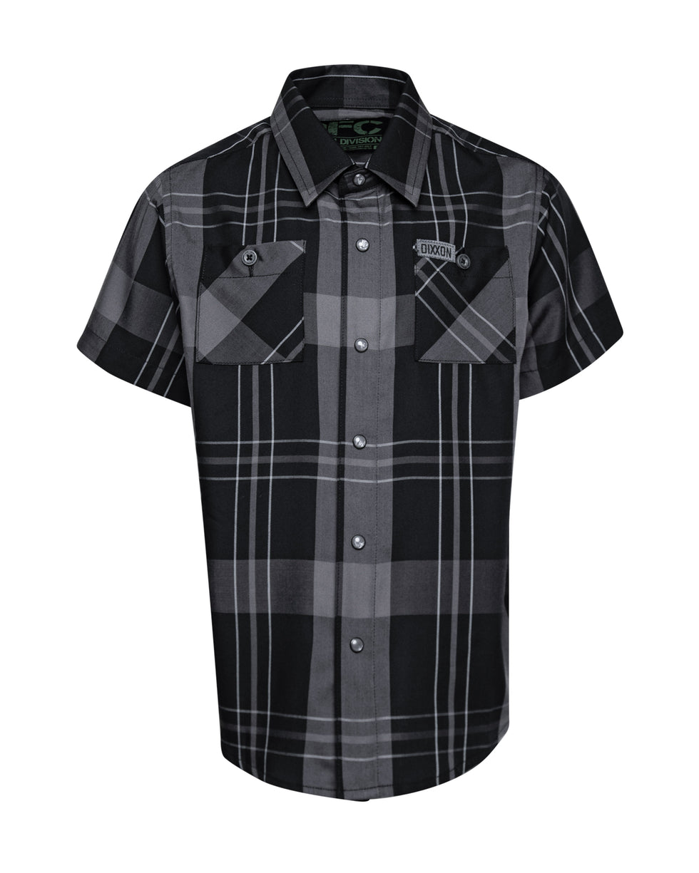 DIXXON YOUTH THE DIRT NAP S/S BAMBOO SHIRT - GREY/BLACK/WHITE