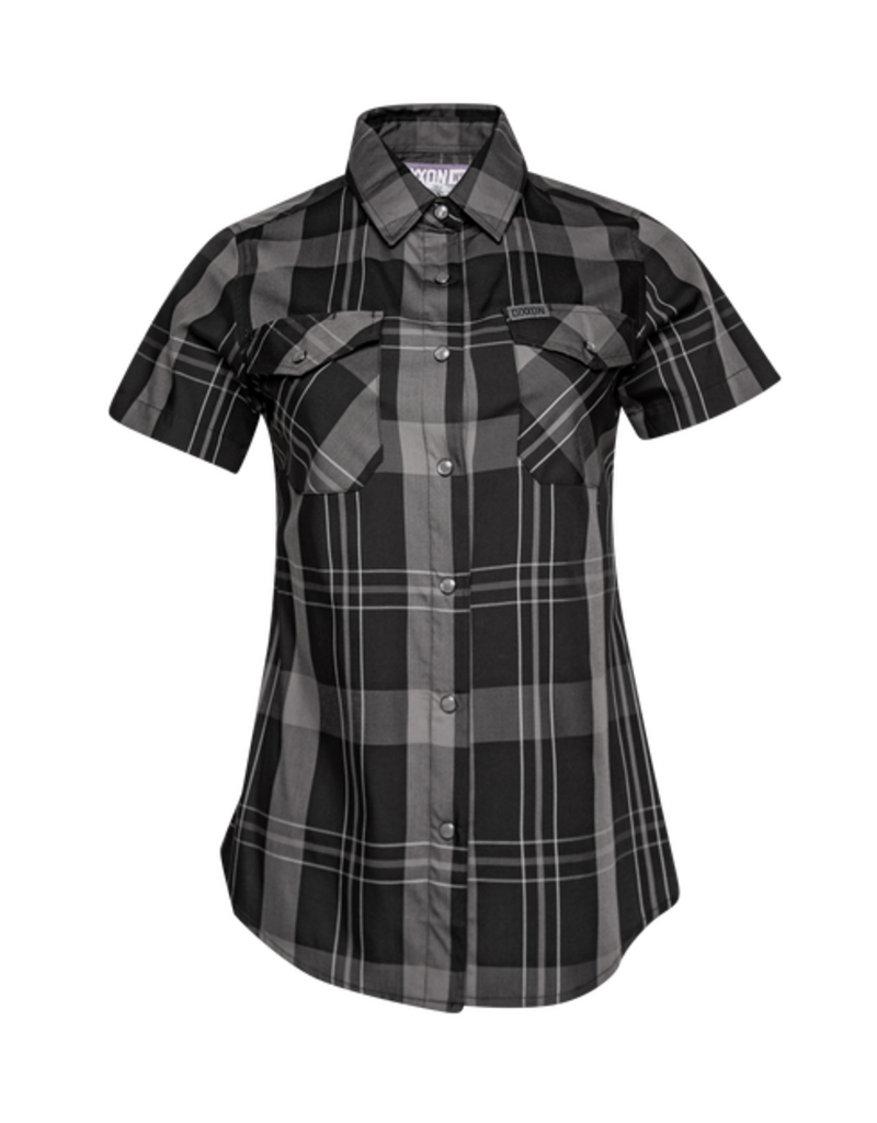 DIXXON WOMENS THE DIRT NAP S/S BAMBOO SHIRT (GREY/BLACK/WHITE)