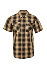DIXXON MENS BARRIO HERITAGE S/S BAMBOO SHIRT (TAN/BLACK)