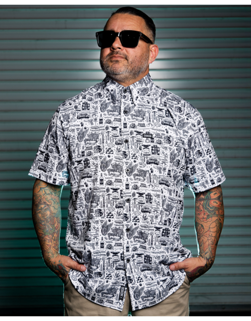 DIXXON MENS THE ESSENTIALS PARTY SHIRT (WHITE)