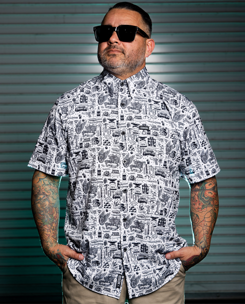 DIXXON MENS THE ESSENTIALS PARTY SHIRT - WHITE
