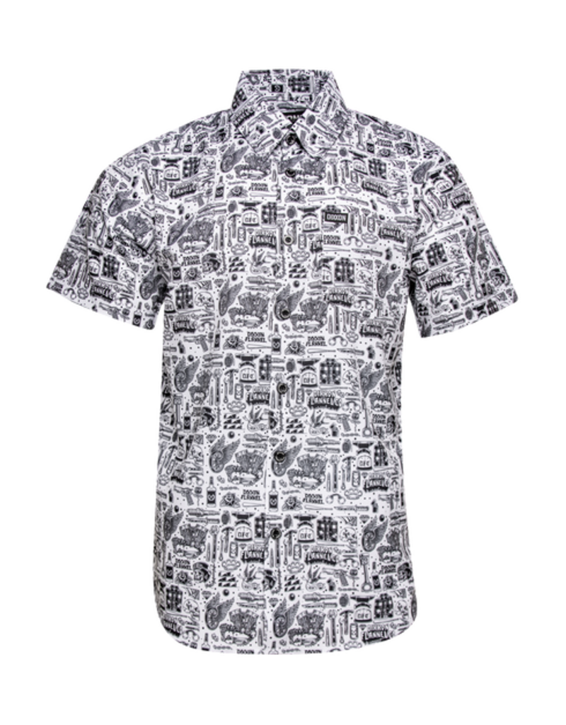 DIXXON MENS THE ESSENTIALS PARTY SHIRT (WHITE)