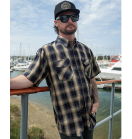 DIXXON MENS SHIPMATE S/S BAMBOO SHIRT - BLUE/KHAKI/BLACK/WHITE