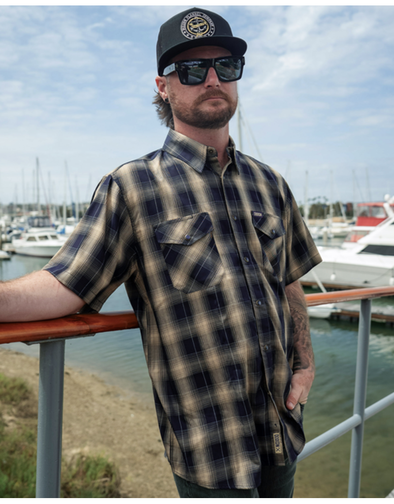 DIXXON MENS SHIPMATE S/S BAMBOO SHIRT (BLUE/KHAKI/BLACK/WHITE)