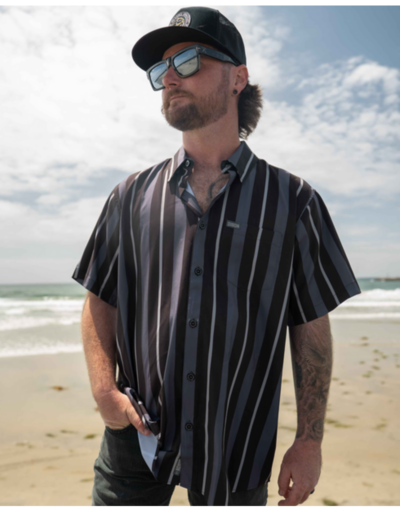 DIXXON MENS THE MARINA PARTY SHIRT (GREY/BLACK/WHITE)