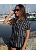DIXXON WOMENS THE MARINA PARTY SHIRT (GREY/BLACK/WHITE)
