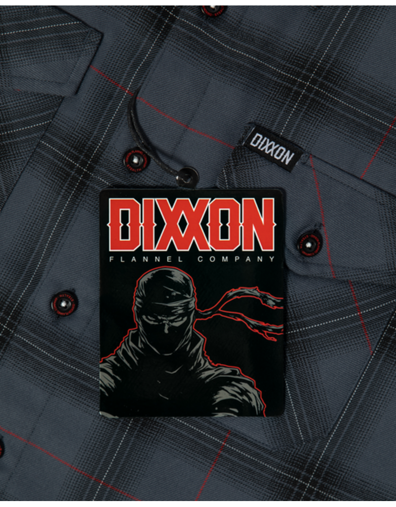 DIXXON MENS THE STEALTH FLANNEL (GREY/BLACK/RED/WHITE)