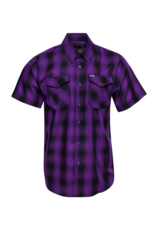 DIXXON MENS ROYALTY HERITAGE S/S BAMBOO SHIRT (PURPLE/BLACK)