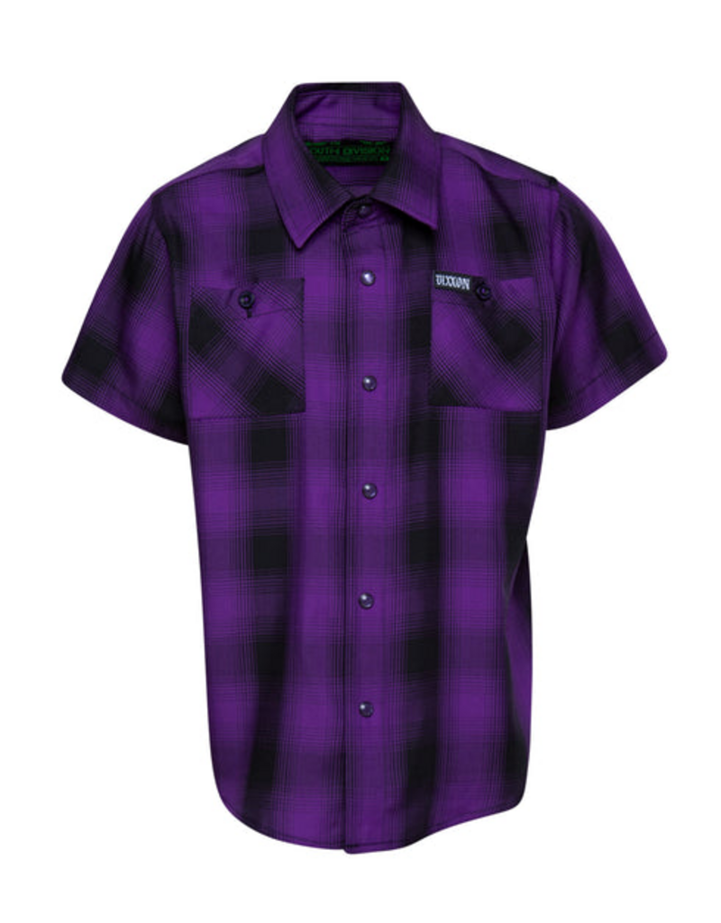 DIXXON YOUTH ROYALTY HERITAGE S/S BAMBOO SHIRT (PURPLE/BLACK)