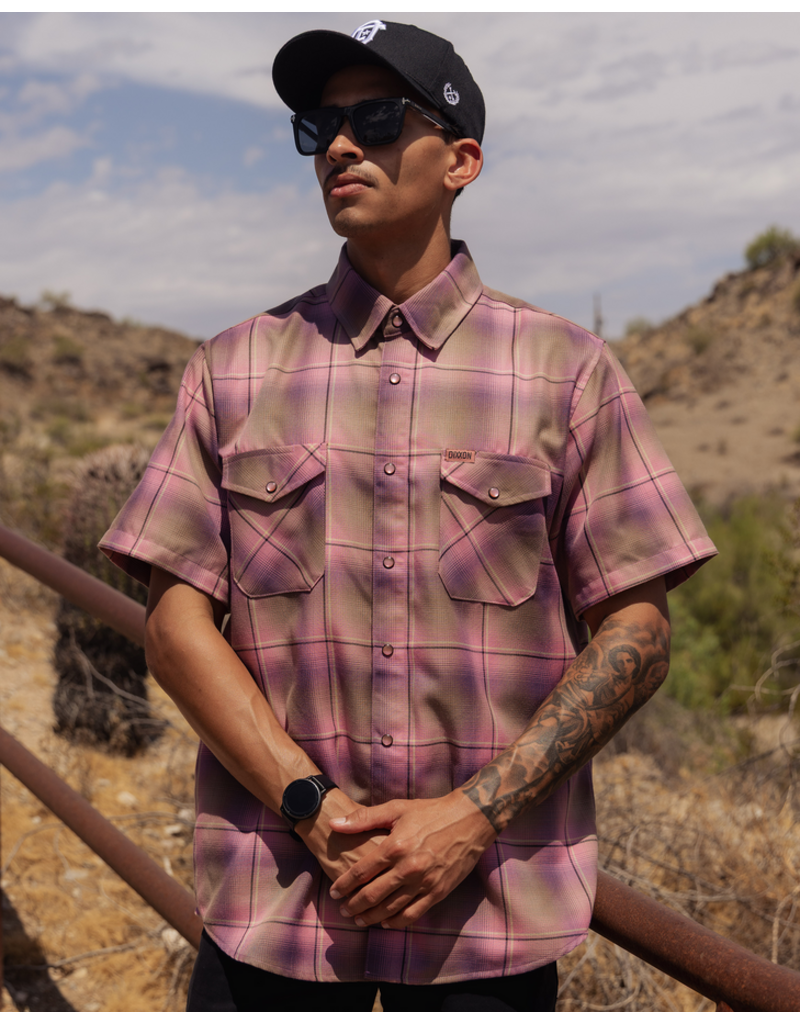 DIXXON MENS DESERT ROSE SHORTIE FLANNEL (PINK/PURPLE/YELLOW/BLACK)