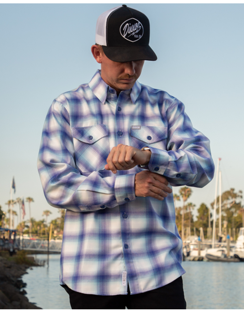 DIXXON MENS GULF STREAM FLANNEL (BLUE/WHITE)