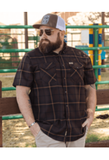 DIXXON MENS STOCKYARD SHORTIE FLANNEL (BROWN/BLACK)