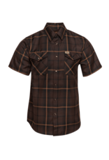 DIXXON MENS STOCKYARD SHORTIE FLANNEL (BROWN/BLACK)