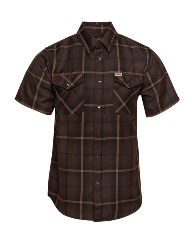 DIXXON MENS STOCKYARD SHORTIE FLANNEL (BROWN/BLACK)